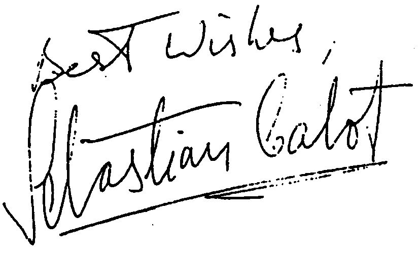 Sebastian Cabot autograph facsimile