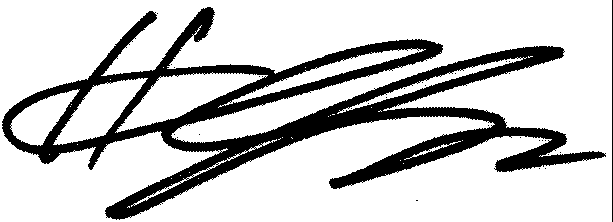 Hayden Christensen autograph facsimile