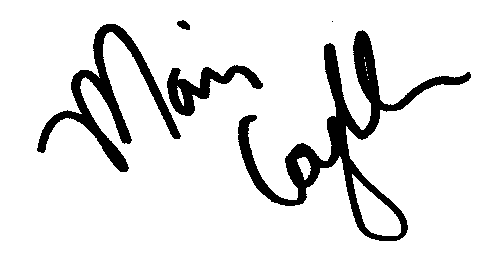 Marisa Coghlin autograph facsimile