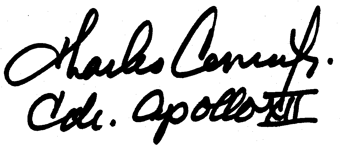 Charles Conrad autograph facsimile