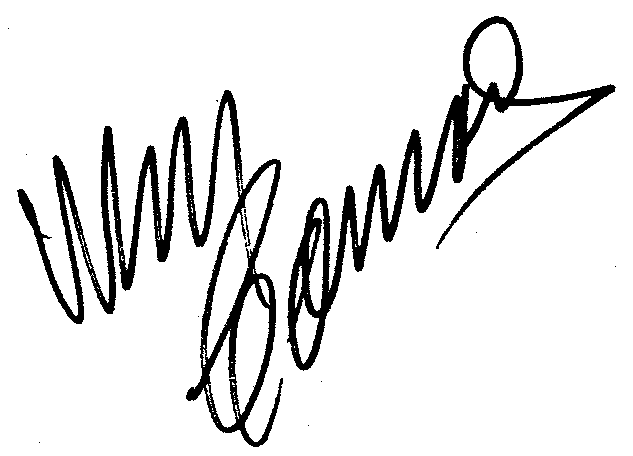 William Conrad autograph facsimile