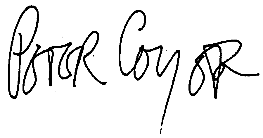 Peter Coyote autograph facsimile