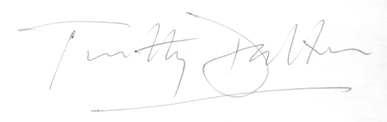 Timothy Dalton autograph facsimile