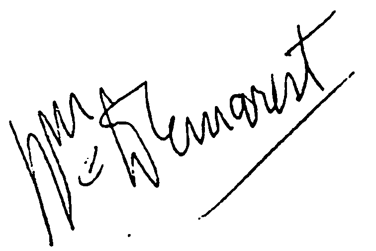 William Demarest autograph facsimile