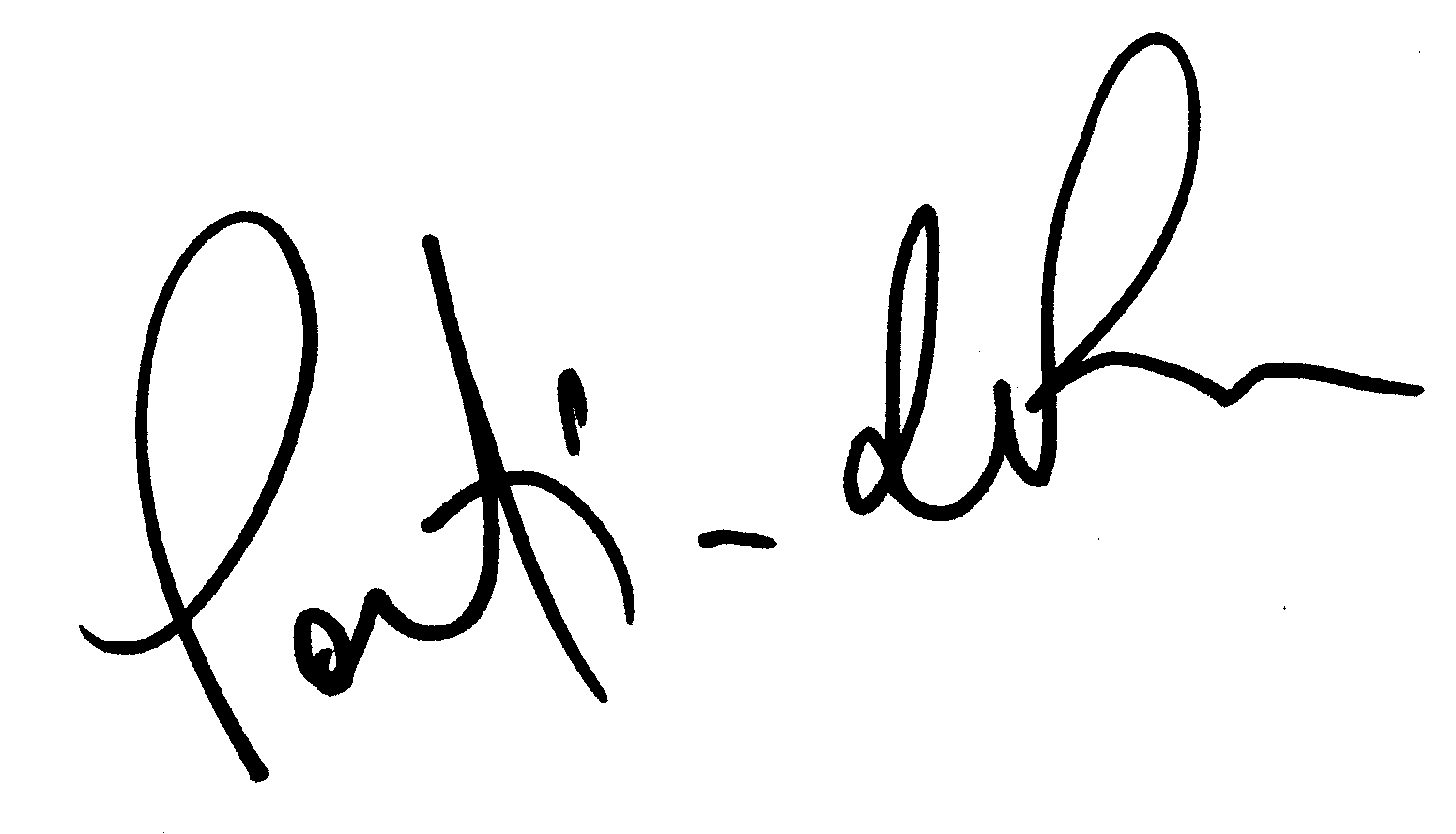 Portia de Rossi autograph facsimile