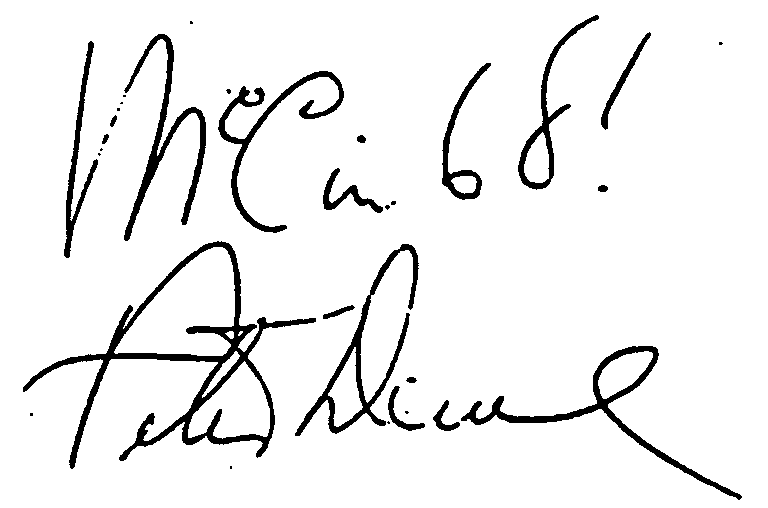 Peter Deuel autograph facsimile