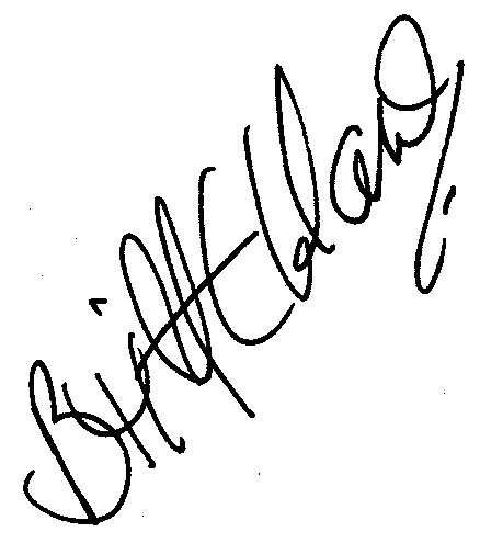 Britt Ekland autograph facsimile