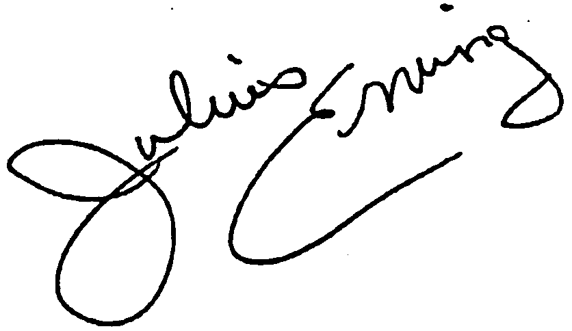 Julius Erving autograph facsimile