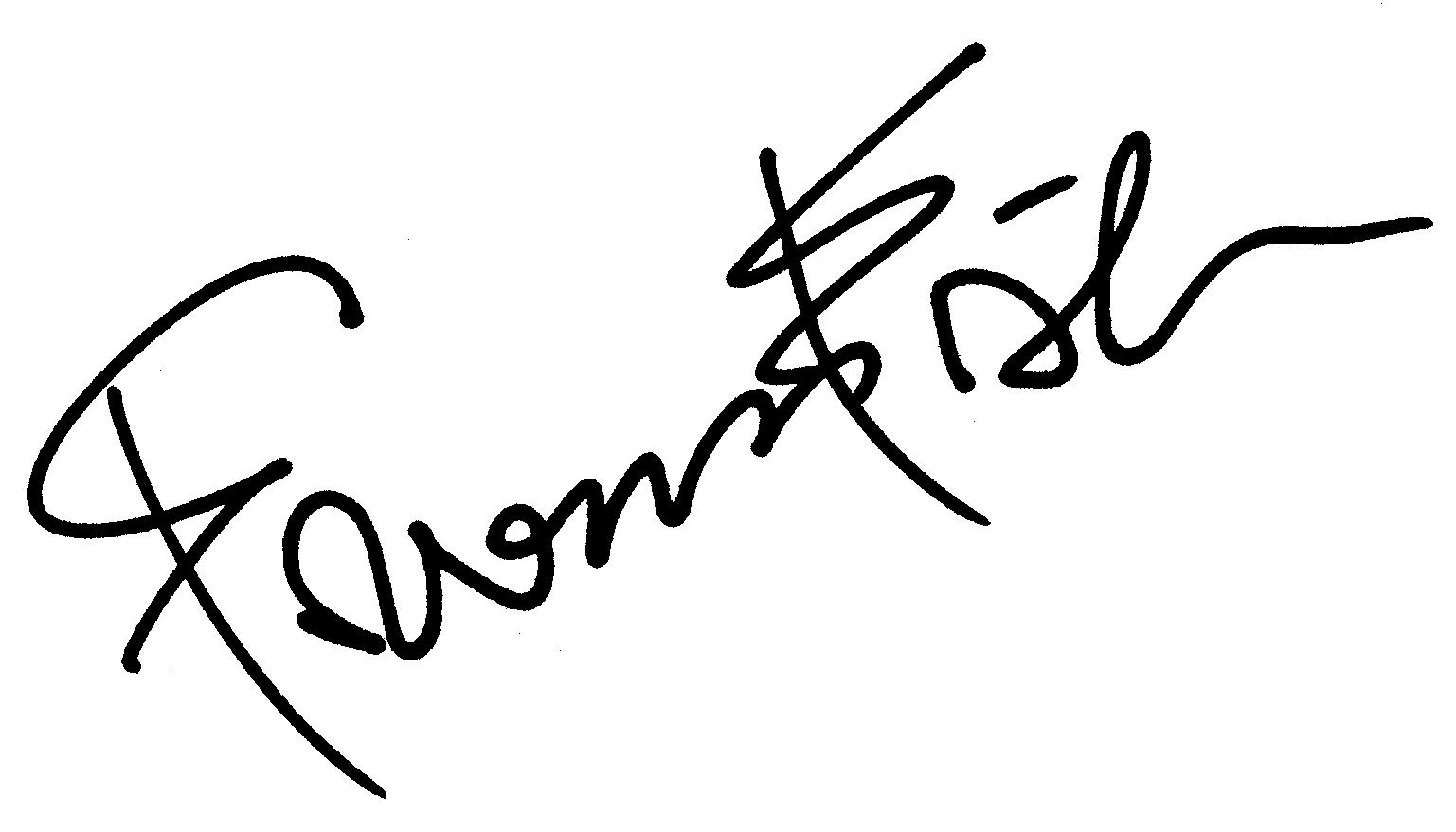 Frances Fischer autograph facsimile