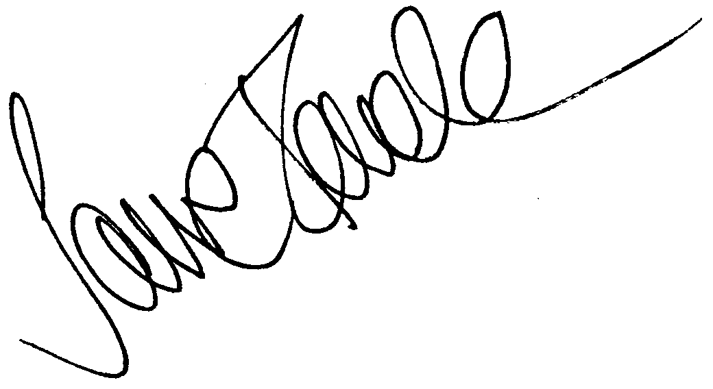 Jane Fonda autograph facsimile