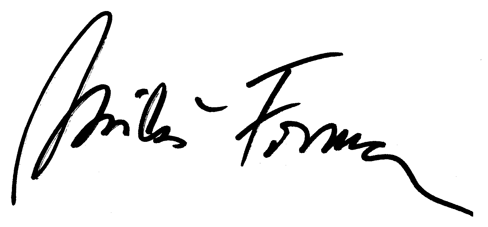Milos Forman autograph facsimile