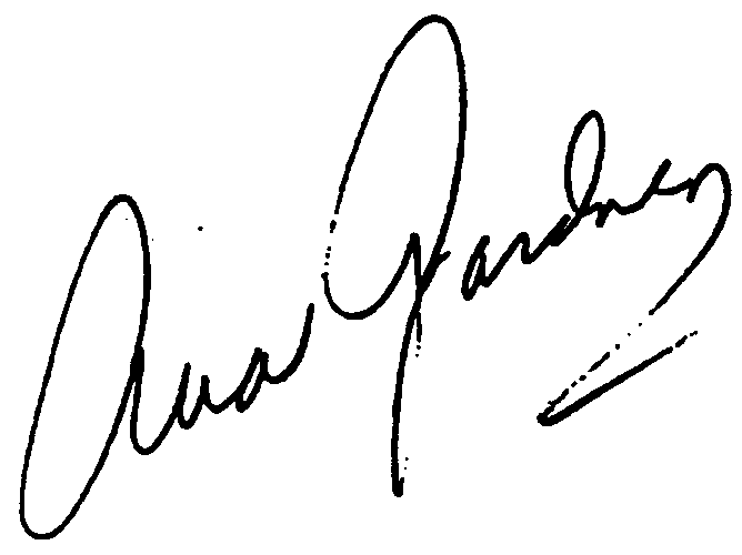 Ava Gardner autograph facsimile