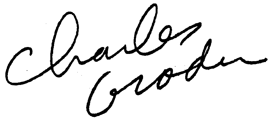 Charles Grodin autograph facsimile