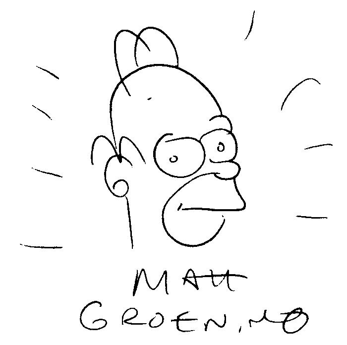 Matt Groening autograph facsimile