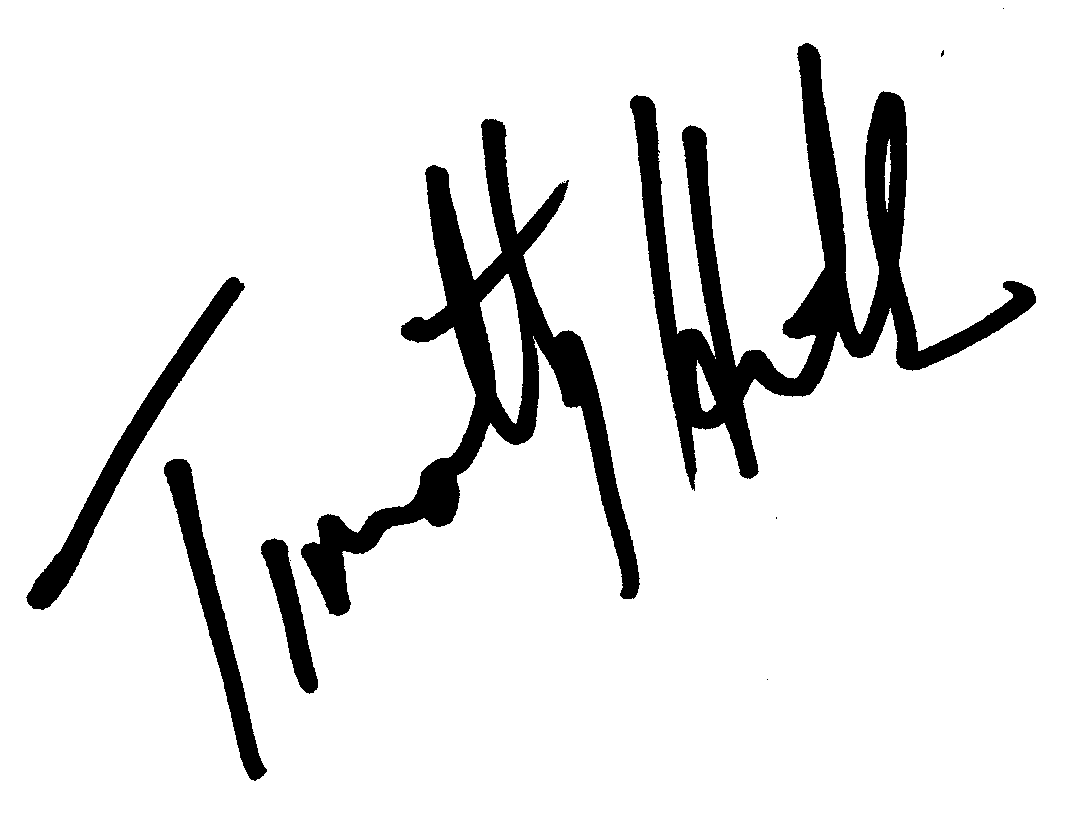 Timothy Hutton autograph facsimile