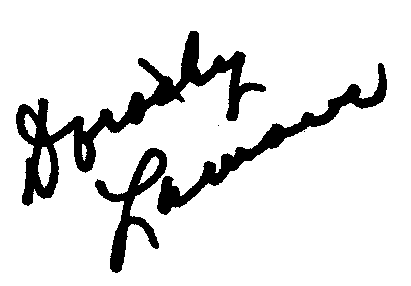 Dorothy Lamour autograph facsimile