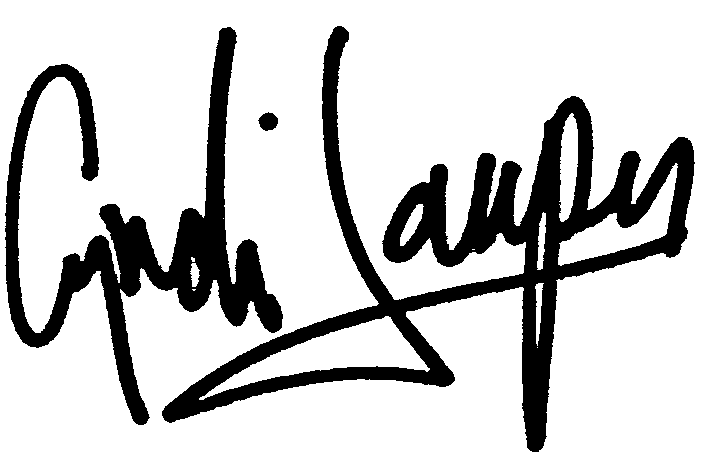 Cyndi Lauper autograph facsimile