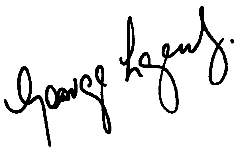 George Lazenby autograph facsimile