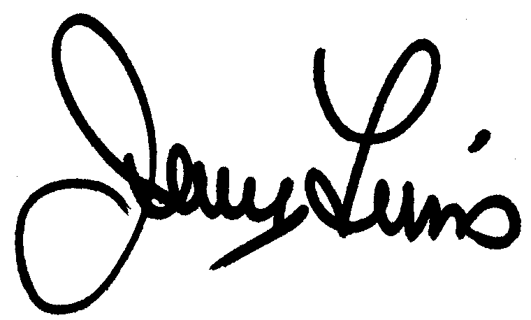 Jerry Lewis autograph facsimile