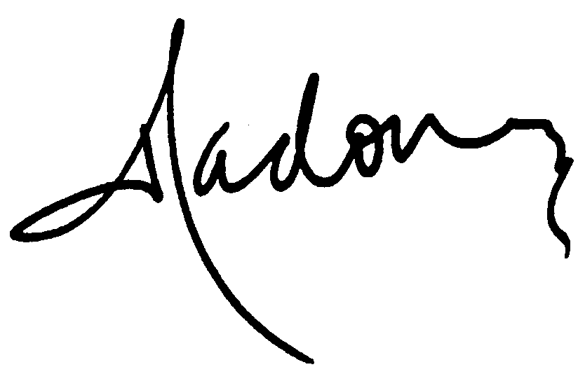 Madonna  autograph facsimile