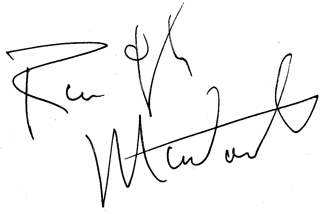 Randolph Mantooth autograph facsimile