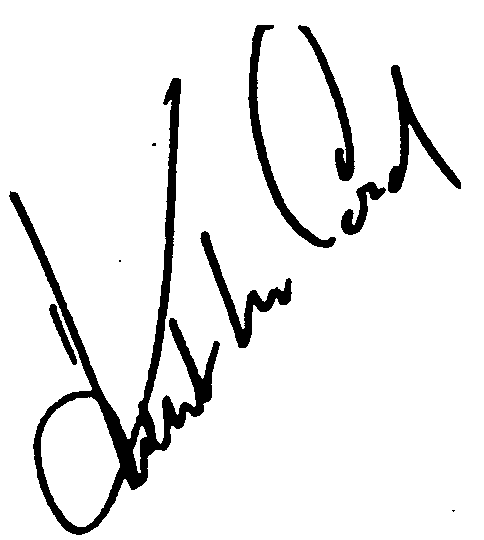 Kent McCord autograph facsimile