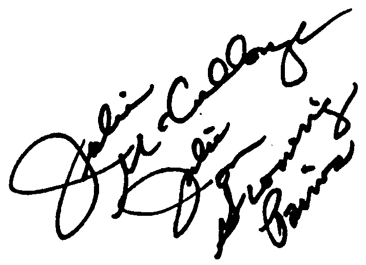 Julie McCullough autograph facsimile