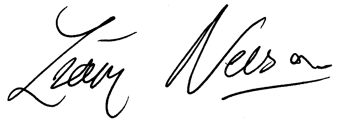 Liam Neeson autograph facsimile