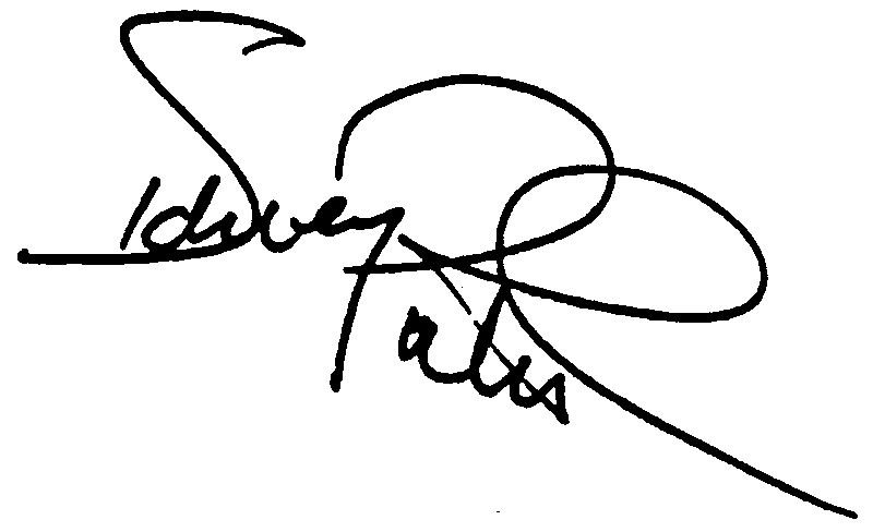 Sidney Poitier autograph facsimile