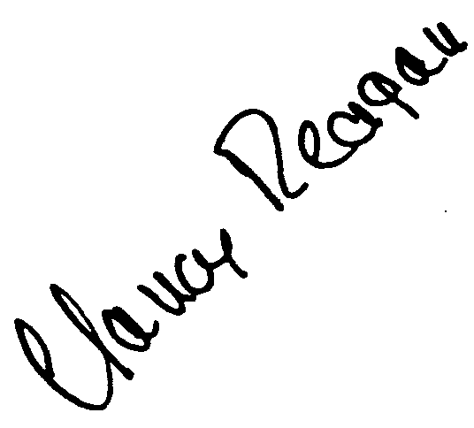 Nancy Reagan autograph facsimile