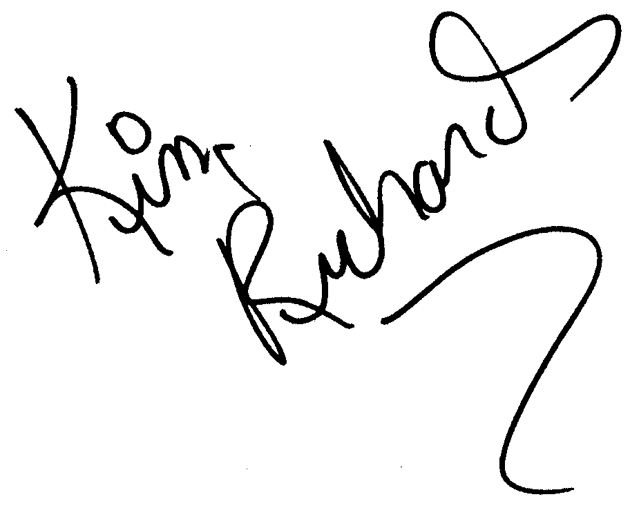 Kim Richards autograph facsimile