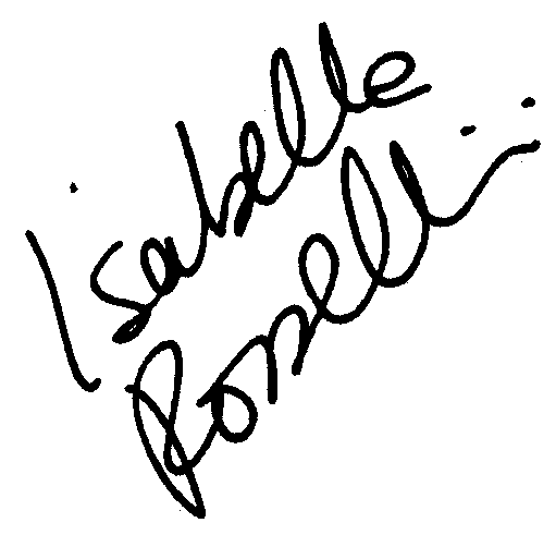 Isabella Rossellini autograph facsimile