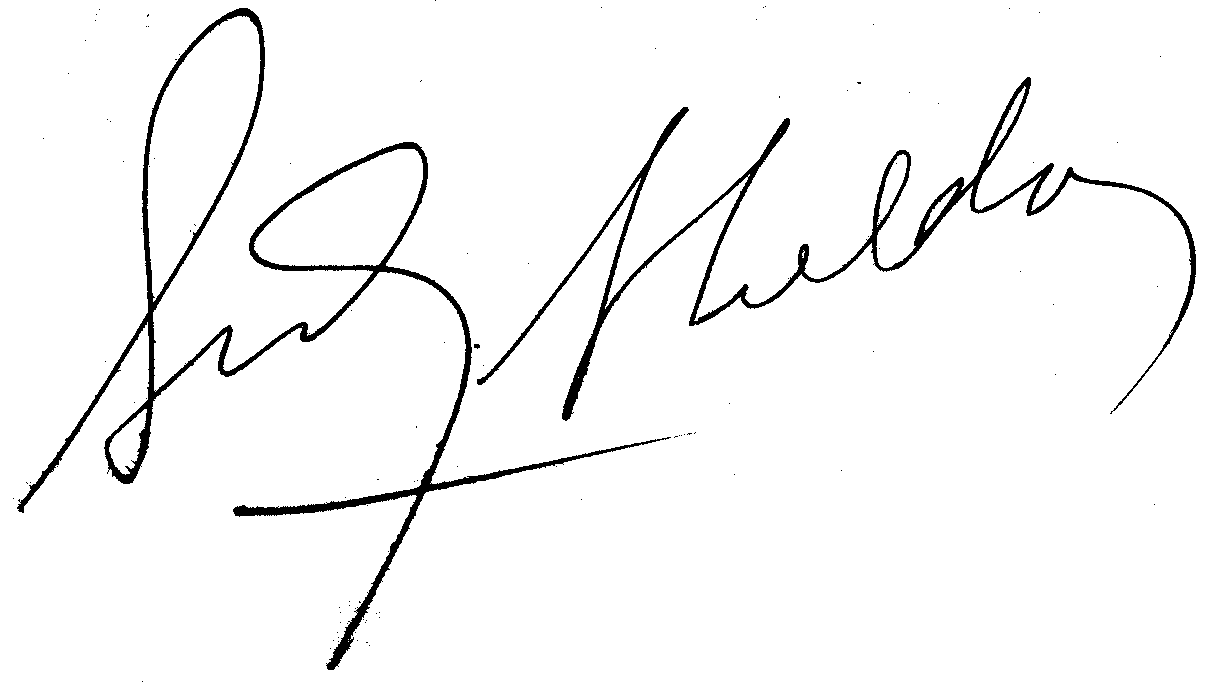 Sydney Sheldon autograph facsimile