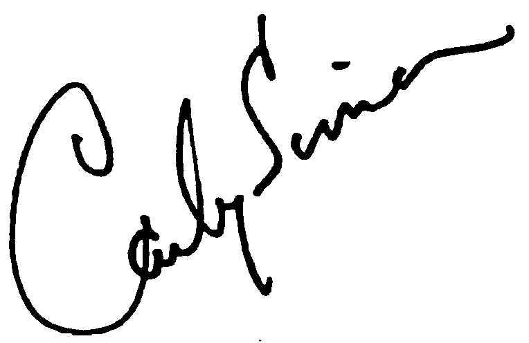 Carly Simon autograph facsimile