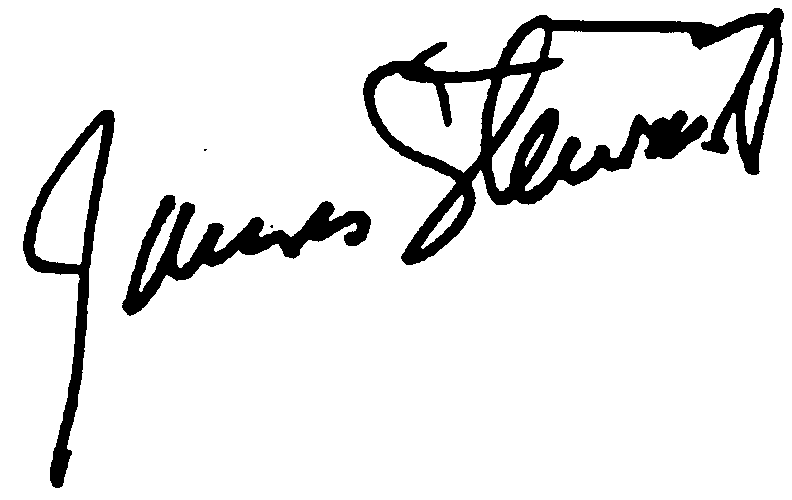 James Stewart autograph facsimile