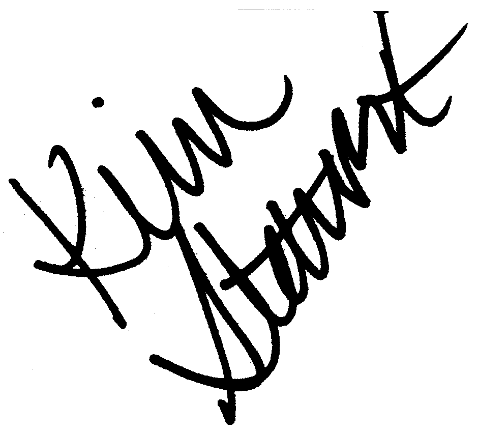 Kim Stewart autograph facsimile
