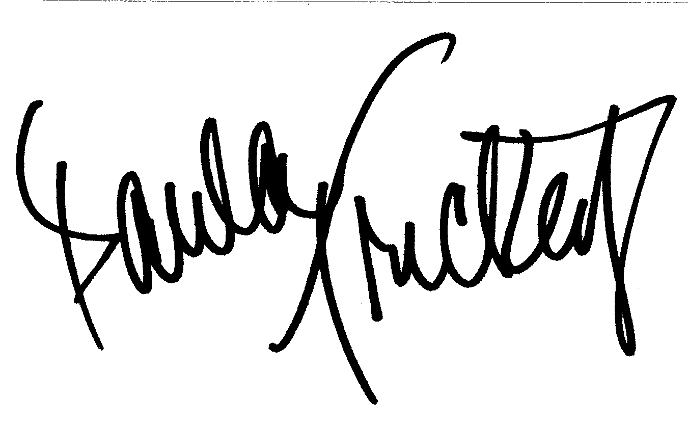 Paula Trickey autograph facsimile