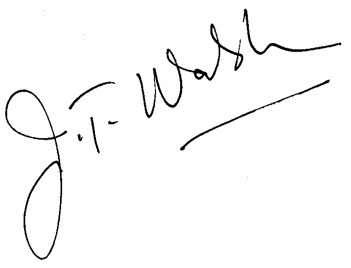J. T. Walsh autograph facsimile