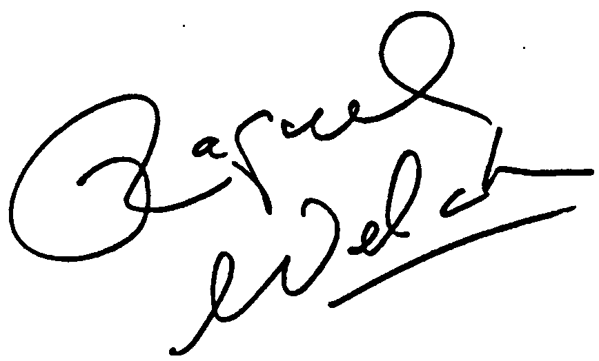 Raquel Welch autograph facsimile