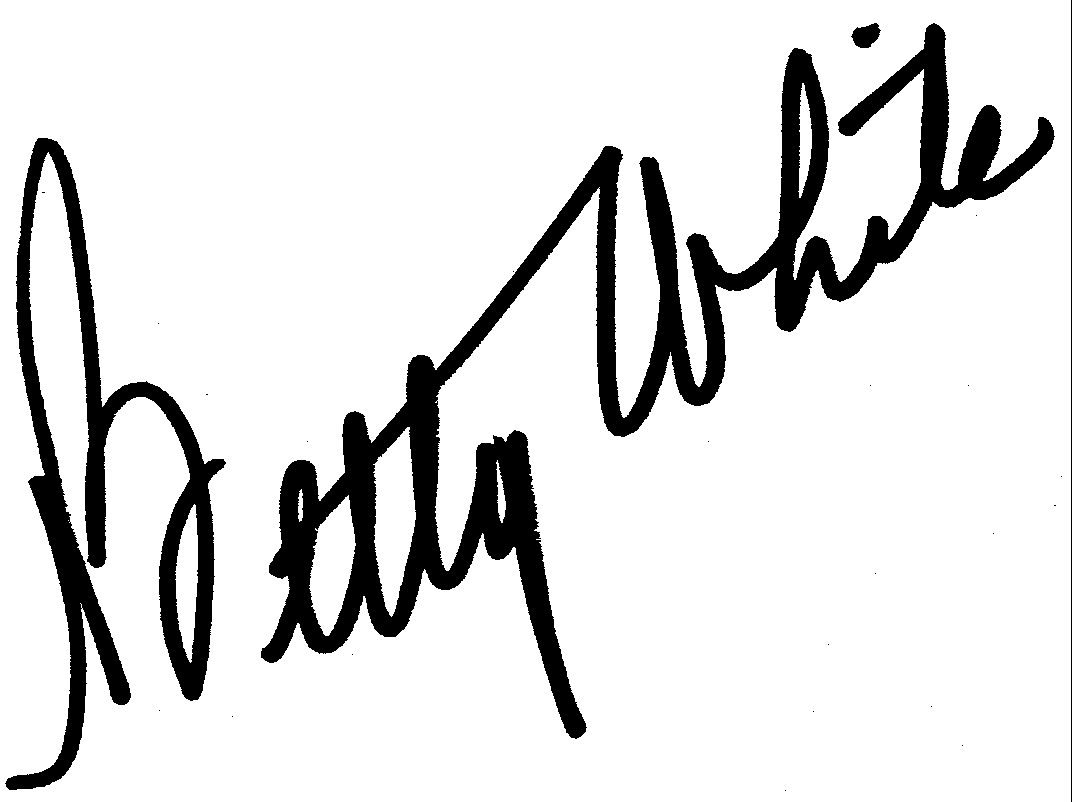 Betty White autograph facsimile