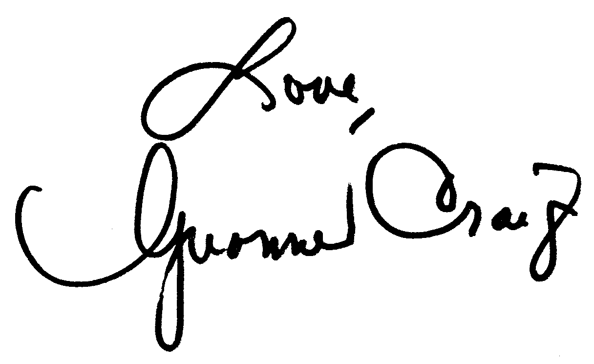 Yvonne Craig autograph facsimile