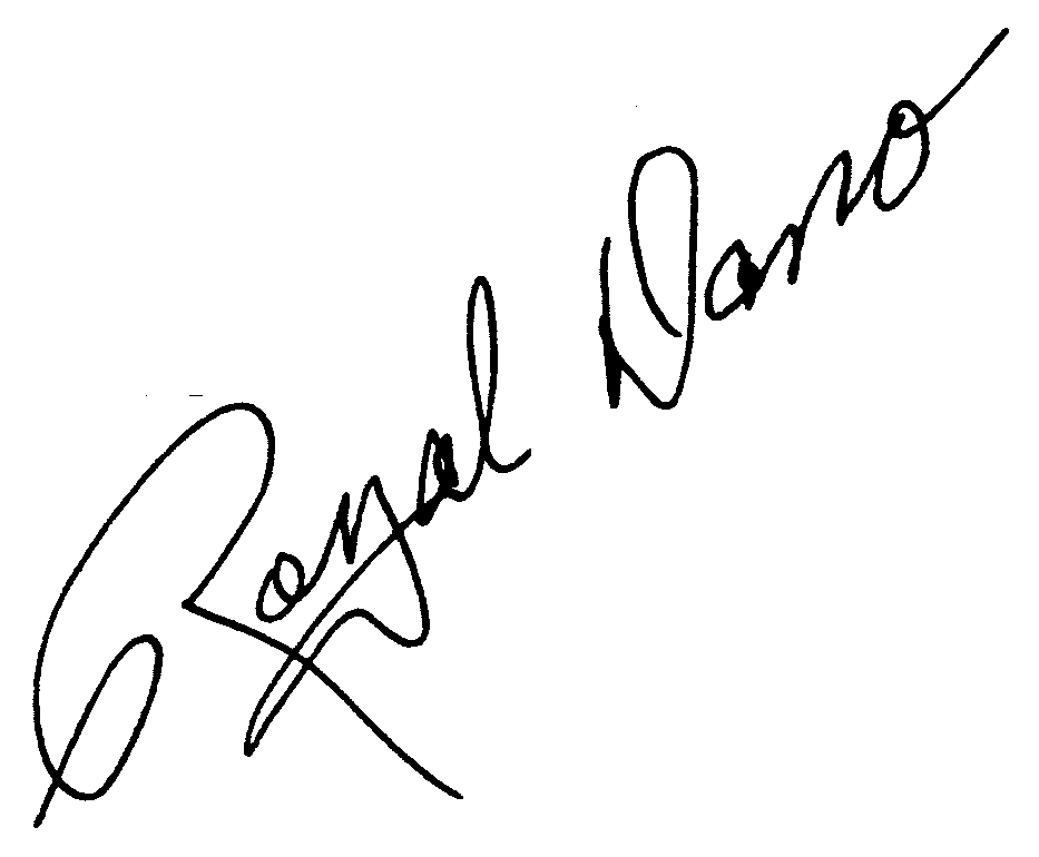 Royal Dano autograph facsimile