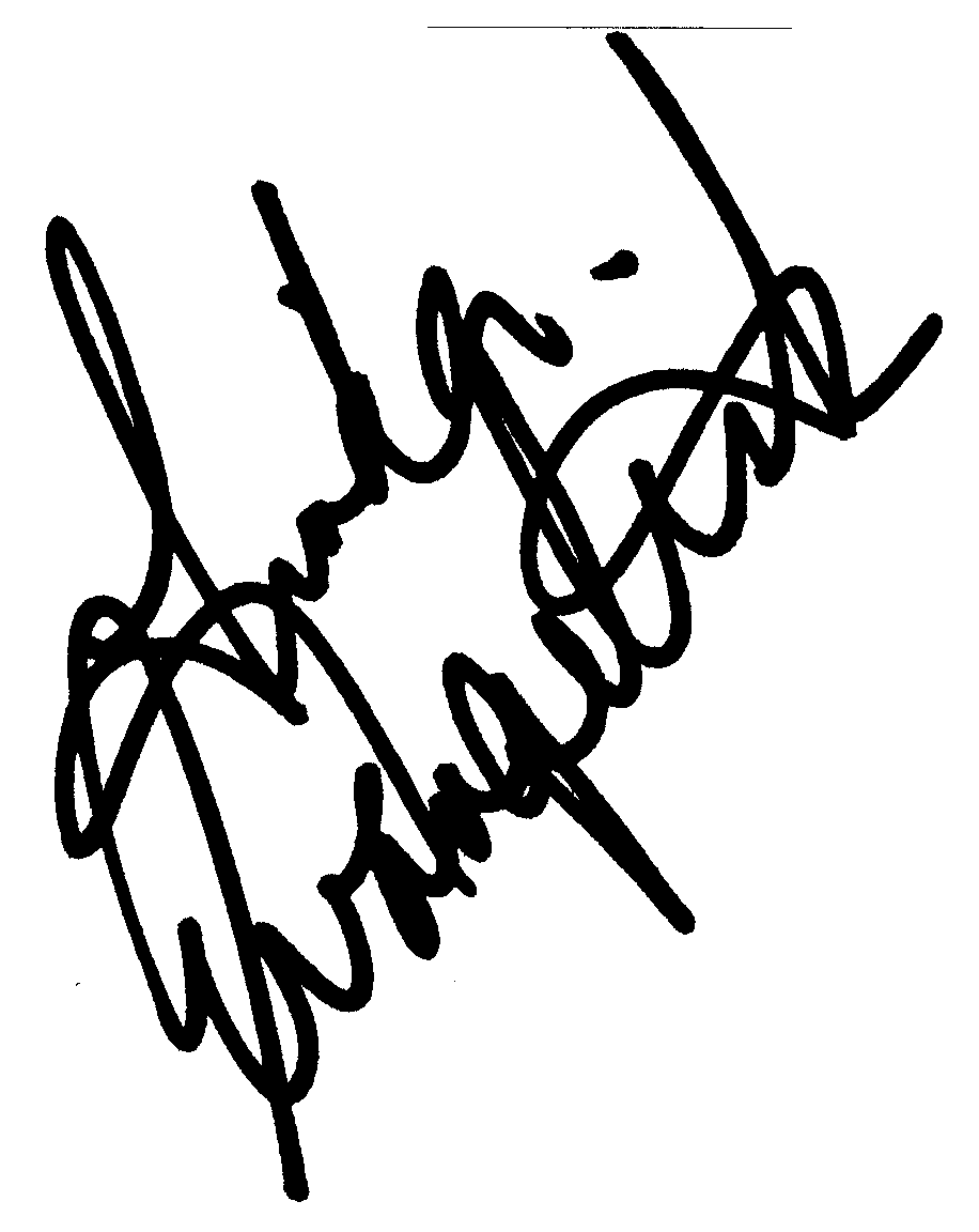 Linda Evangelista autograph facsimile