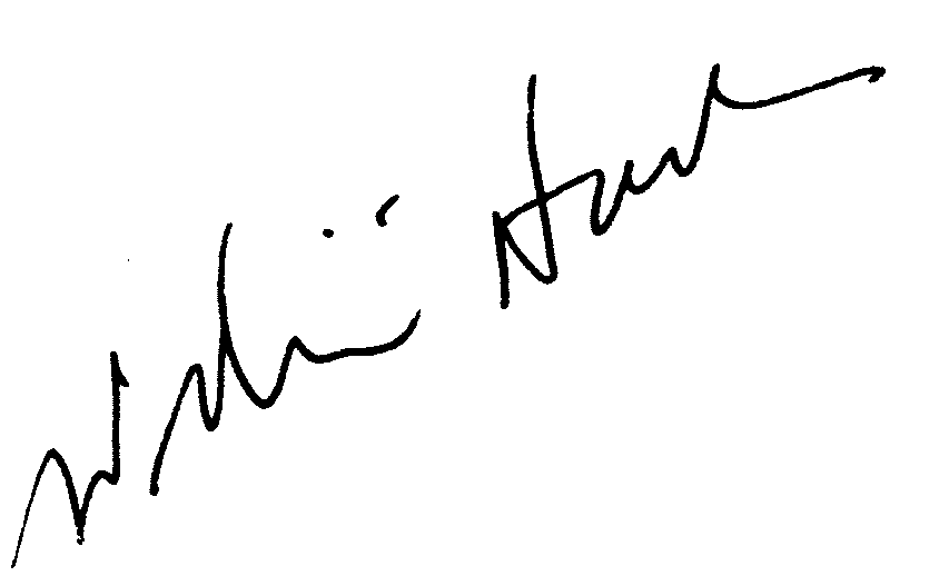 William Hurt autograph facsimile
