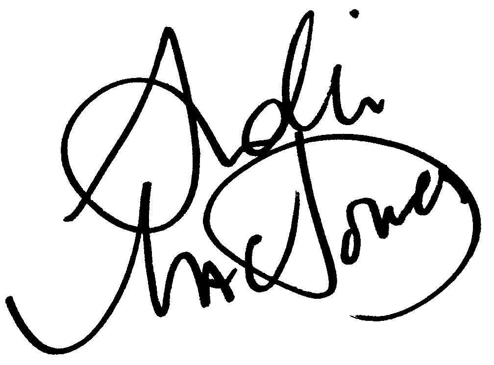 Andie MacDowell autograph facsimile