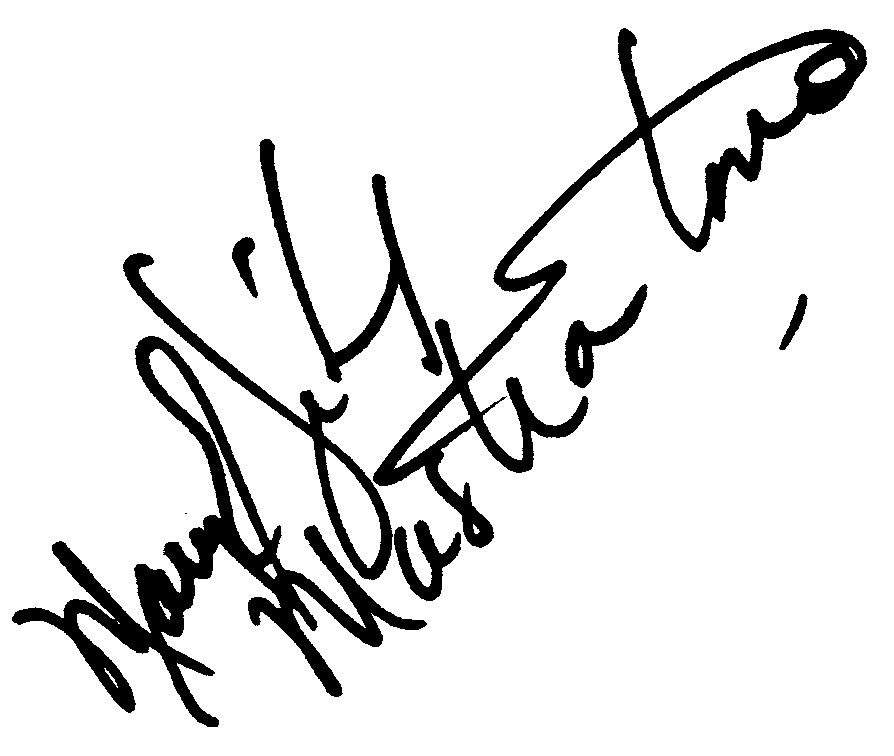 Mary Elizabeth Mastrantonio autograph facsimile