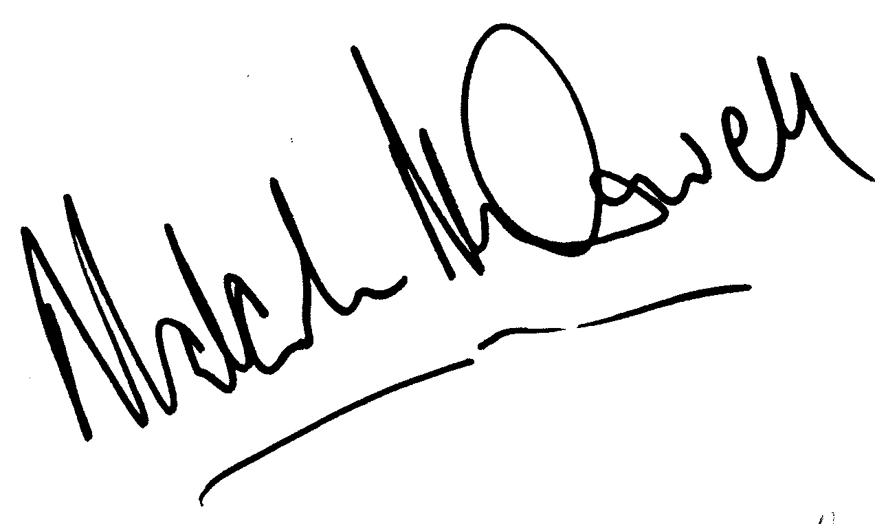 Malcolm McDowell autograph facsimile