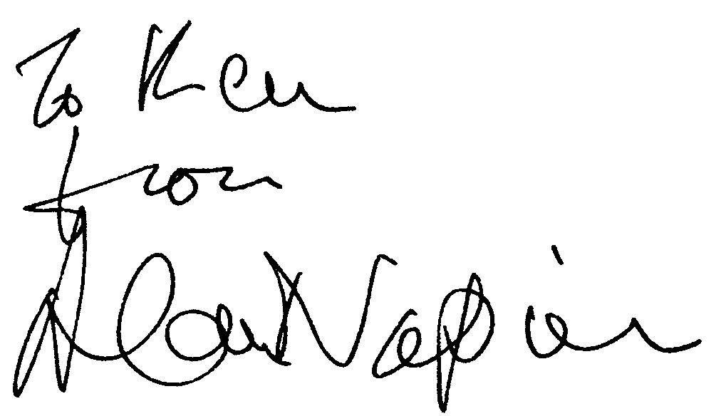 Alan Napier autograph facsimile