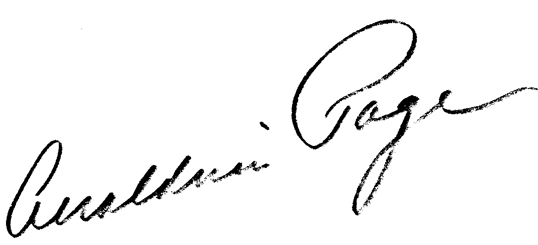 Geraldine Page autograph facsimile