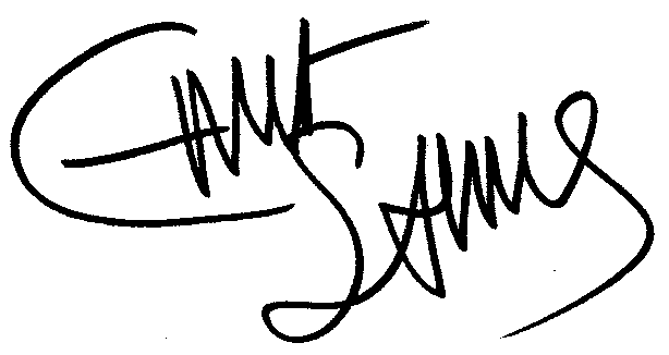 Emma Samms autograph facsimile